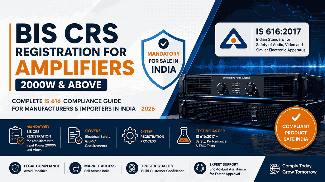 bis crs registration amplifiers 2000w above india 2026