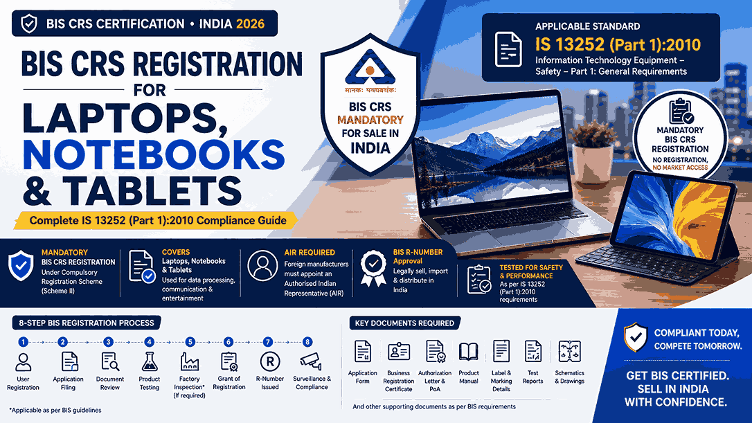 bis crs registration laptop notebook tablet india 2026