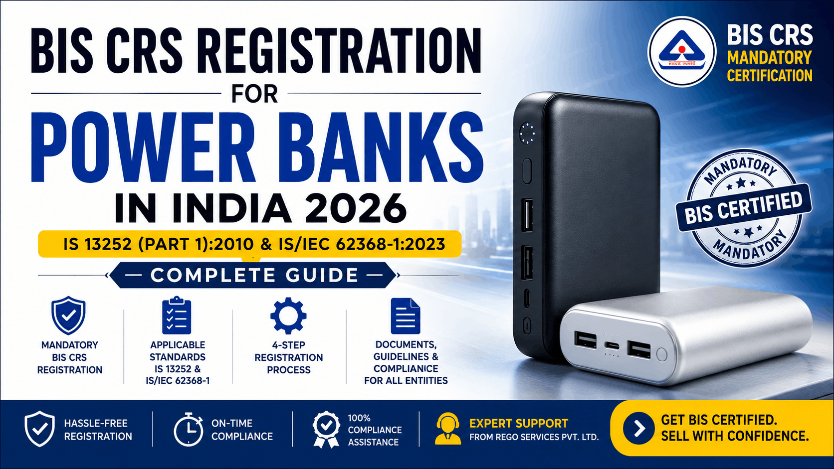 bis Crs registration for power bank in india.